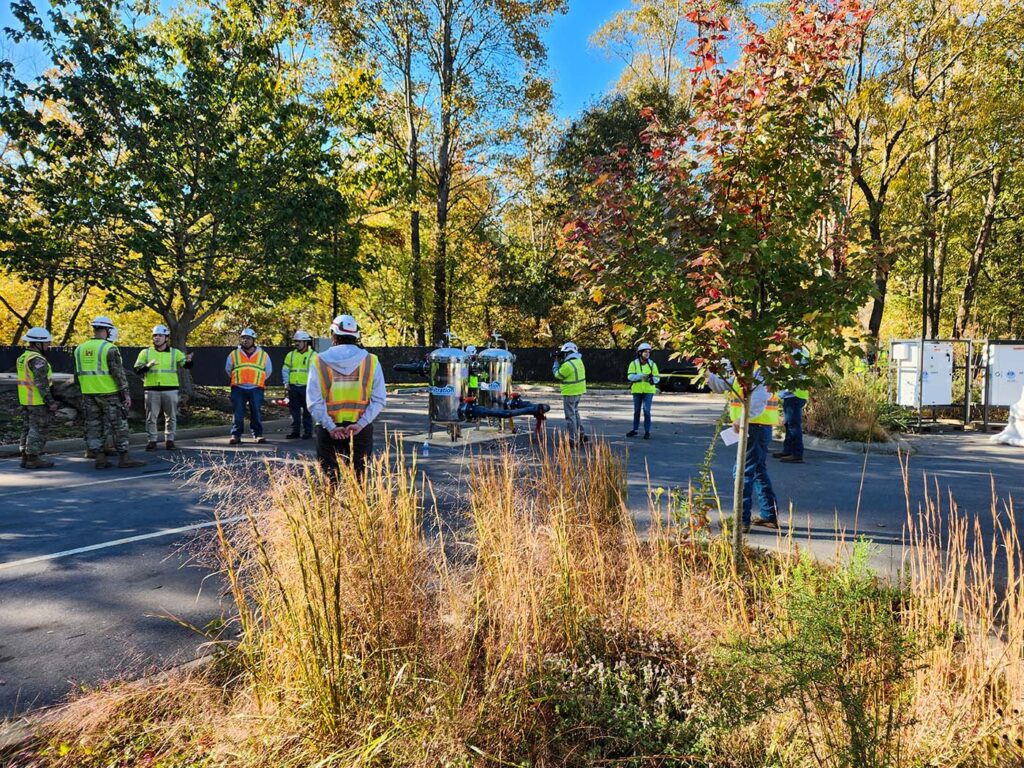 workers on site at UNC Asheville